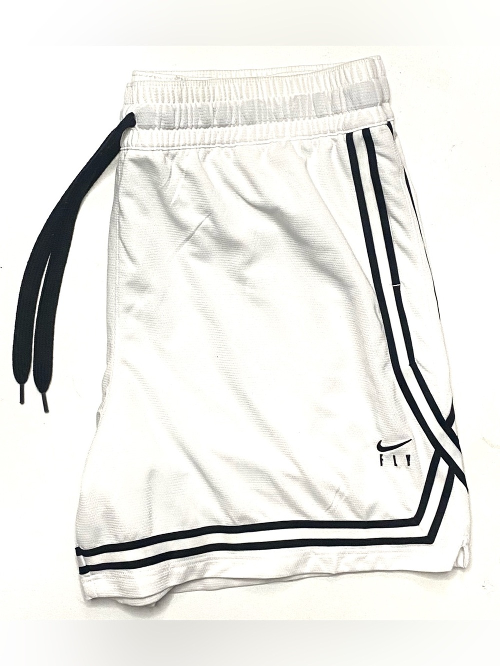 Nike Dri-FIT Women’s Fly Crossover White & Black Athletic Basketball Shorts XXL